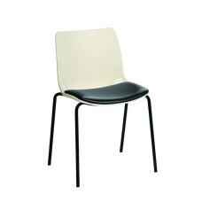 Scaun vizitator Neptune Medical Ivory de floarea soarelui cu vinil negru Scaun vizitator Neptune Medical Ivory de floarea soarelui cu vinil negru