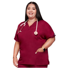 Cherokee 4700 unisex cu decolteu în V (roșu vin)