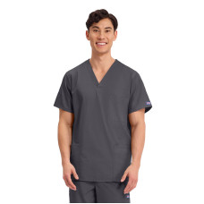 Cherokee 4876 Top pentru exfoliant unisex cu decolteu în V din polibuton (gri pewter)
