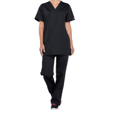 Cherokee 4876 Top pentru exfoliant unisex cu decolteu în V din polibuton (negru)