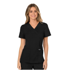 Bluză pentru femei Cherokee Revolution WW610 Mock Wrap Scrub (negru)