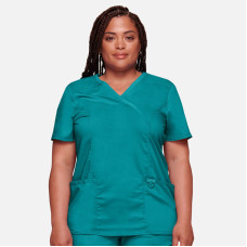 Bluză pentru femei Cherokee Revolution WW610 Mock Wrap (teal)