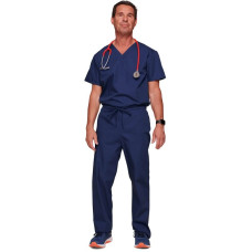 Set de exfoliant medical Cherokee unisex din bumbac polivalent (albastru marin)