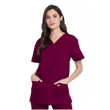 Dickies DKP520C Set de exfoliant unisex medical cu gât în ​​V (roșu vin)