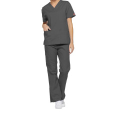 Tricou pentru femei Dickies EDS Signature cu decolteu în V (gri pewter)
