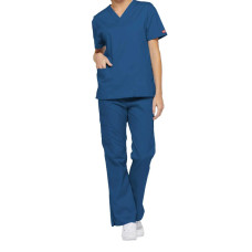 Top pentru femei Dickies EDS Signature cu decolteu în V (albastru regal)