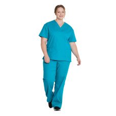 Top pentru femei Dickies EDS Signature cu decolteu în V (teal)