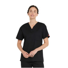 Dickies Signature EDS CH83706 Top pentru scrub unisex cu decolteu în V (negru)