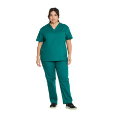 Dickies Signature EDS CH83706 Scrub Top unisex cu decolteu în V (Hunter Green)