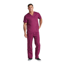Dickies Signature EDS CH83706 Top pentru scrub unisex cu decolteu în V (roșu vin)