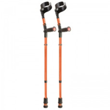 Cârje pentru manșetă închisă cu mâner moale, portocaliu standard Flexyfoot (pereche) Cârje pentru manșetă închisă cu mâner moale, portocaliu standard Flexyfoot (pereche)