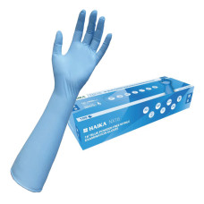 Haika NX16 Manșetă lungă de 40 cm, mănuși de nitril rezistente la substanțe chimice (cutie de 100)