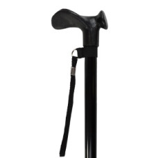 Baston de mers ușor reglabil pe înălțime Homecraft negru cu mâner ergonomic Baston de mers ușor reglabil pe înălțime Homecraft negru cu mâner ergonomic