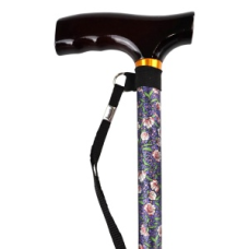 Baston de mers cu înălțime reglabilă Homecraft Wild Rose cu mâner pentru cârje Baston de mers cu înălțime reglabilă Homecraft Wild Rose cu mâner pentru cârje