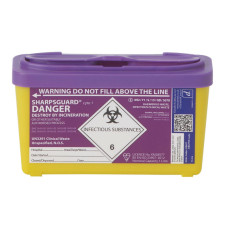 Recipient Sharpsguard Cyto 1L pentru obiecte ascuțite (cutie de 30)
