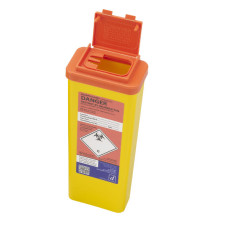 Recipient pentru obiecte ascuțite Sharpsguard portocaliu de 0,5 l cu dispozitiv de îndepărtare a acului (cutie de 60)