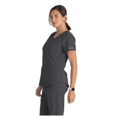 Skechers Breeze SK101 Scrub Top respirabil pentru femei (Pewter Grey) Skechers Breeze SK101 Scrub Top respirabil pentru femei (Pewter Grey)