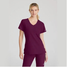 Skechers Reliance respirabil Scrub Top pentru femei (roșu vin) Skechers Reliance respirabil Scrub Top pentru femei (roșu vin)