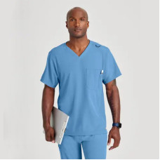 Skechers Structure SK0112 unisex Crossover Scrub Top (Ciel Blue) Skechers Structure SK0112 unisex Crossover Scrub Top (Ciel Blue)