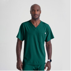 Skechers Structure SK0112 unisex Crossover Scrub Top (Hunter Green) Skechers Structure SK0112 unisex Crossover Scrub Top (Hunter Green)
