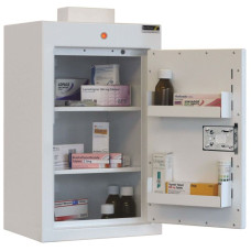 Dulap pentru medicamente controlat medical de floarea soarelui cu două rafturi și tăvi cu două uși 55 x 34 x 27 cm