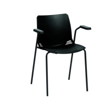 Scaun vizitator negru Neptune Medical Sunflower cu brate Scaun vizitator negru Neptune Medical Sunflower cu brate
