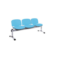 Sunflower Medical Sky Blue Vinyl Venus Visitor 3 secțiuni de scaune cu trei locuri